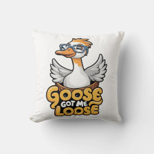 Goose Har mig Loose Tee - Lönt Goose med glasögon Kudde