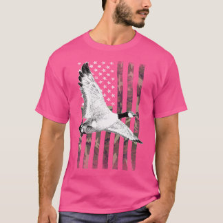 Goose Hunting Camo Flagga (på baksidan) T Shirt