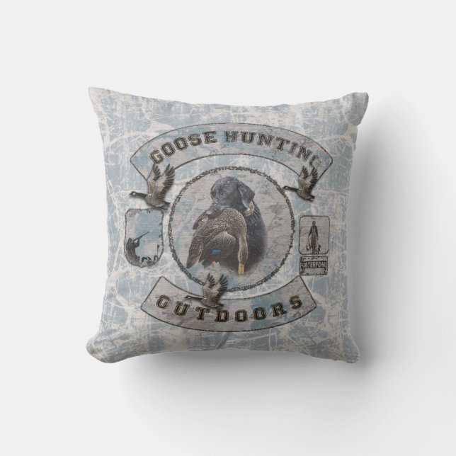 Goose Hunting Coffee Mugg Flask Square Sticker Kudde (Framsida)