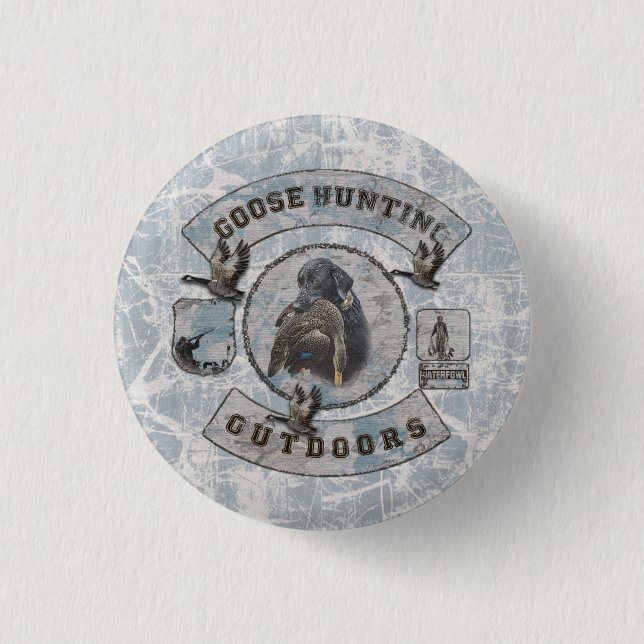 Goose Hunting Coffee Mugg Flask Square Thro Knapp (Framsida)