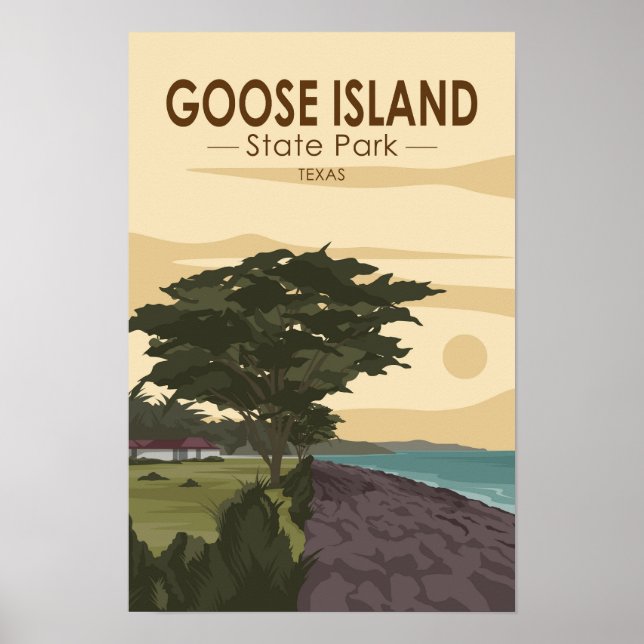 Goose Island State Park Texas Vintage Poster (Framsidan)