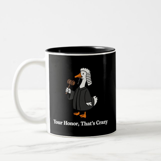 Goose Lawyer Law School Graduation Gift Funny  Två-Tonad Mugg (Vänster)