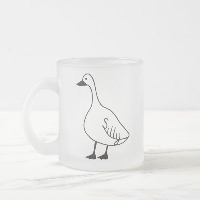 Goose Mugg Frosted Glass Coffee Tea Kopp for Gift (Vänster)