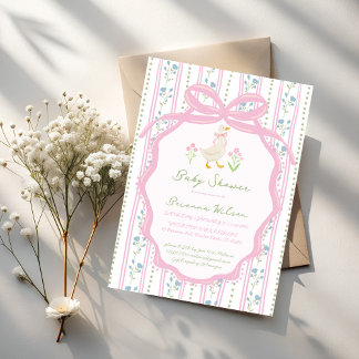 Goose nursery rhymes baby shower inbjudningar