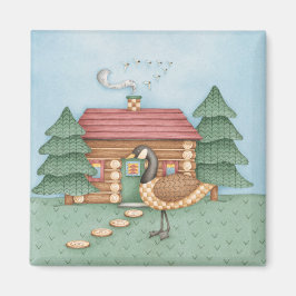 Goose på Cabin Magnet