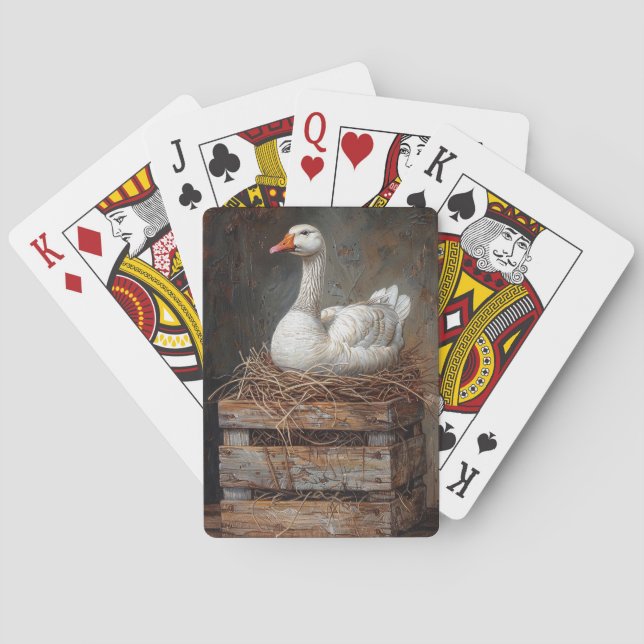 Goose på en kapslad målning casinokort (Baksidan)