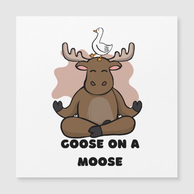 Goose på en moose Animal Funny (Framsida)