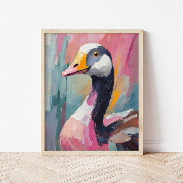 Goose Porträtt Modern Impressionist Art Poster (Skapare uppladdad)
