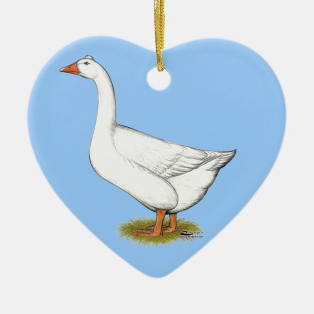 Goose Roman Tuabled Julgransprydnad Keramik (Framsidan)
