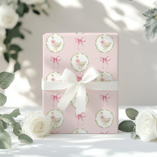 Goose rosa Bow Pastel Girl Birthday Presentpapper
