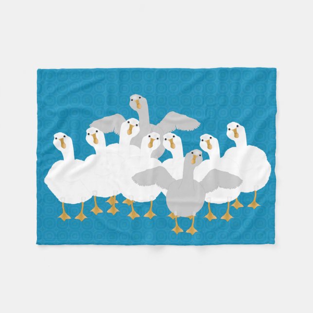 Goose som Small Fleece Blanket (Framsidan (Horisontell))