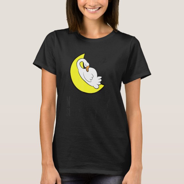 Goose Tired Nap All Day Sleep All Night Cute Goose T Shirt (Framsida)