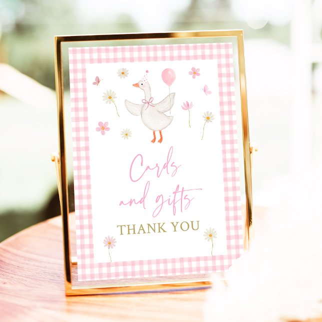 Goose Vår Rosa Daisy Cards and Gifts Sign Poster (Skapare uppladdad)