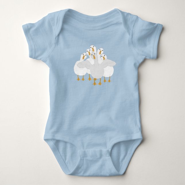 Goose Vem Baby Bodykostydräkt T Shirt (Framsida)