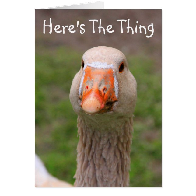 Goose Verkligen Miss You Card Hälsningskort (Framsidan)