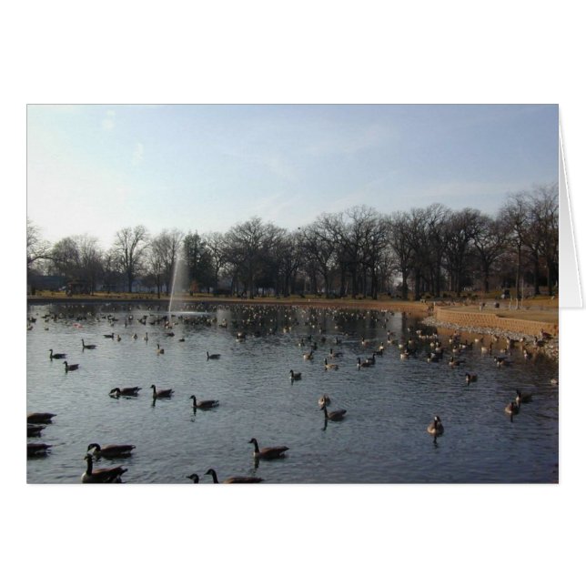 Goose Wall Card Hälsningskort (Framsidan Horizontal)