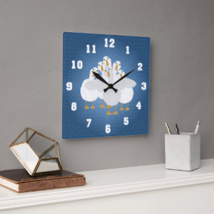 Goose WHO Wall Clock Fyrkantig Klocka