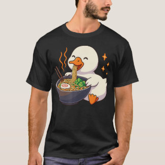 Goose With Noodles Ramen Kawaii T Shirt