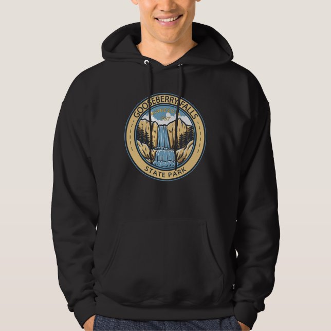 Gooseberry Falls State Park Minnesota Badge Hoodie (Framsida)
