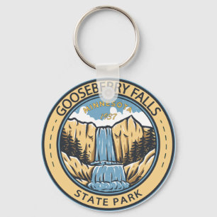 Gooseberry Falls State Park Minnesota Badge Nyckelring
