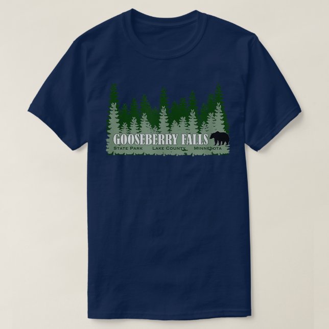 Gooseberry Falls State Park Minnesota North Shore  T Shirt (Design framsida)