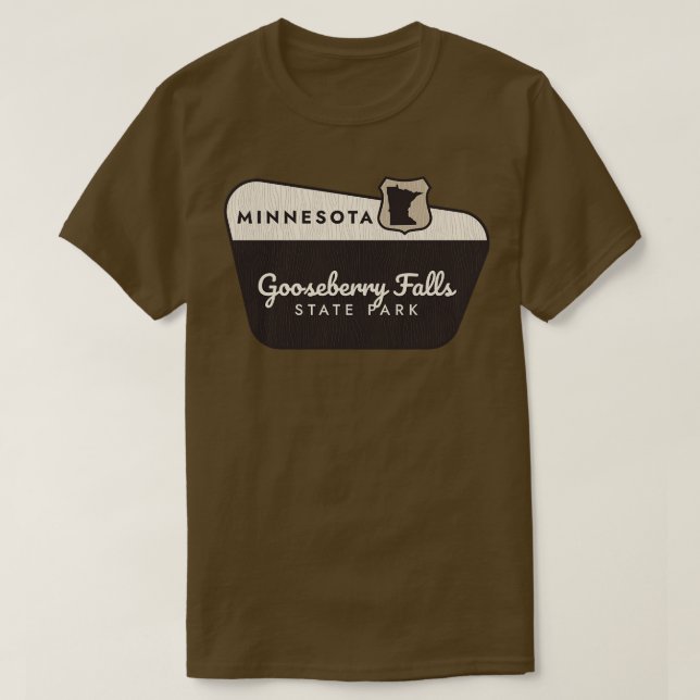 Gooseberry Falls State Park Minnesota Välkomstteck T Shirt (Design framsida)