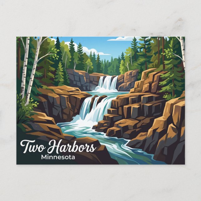 Gooseberry Falls State Park USA Vykort (Framsida)