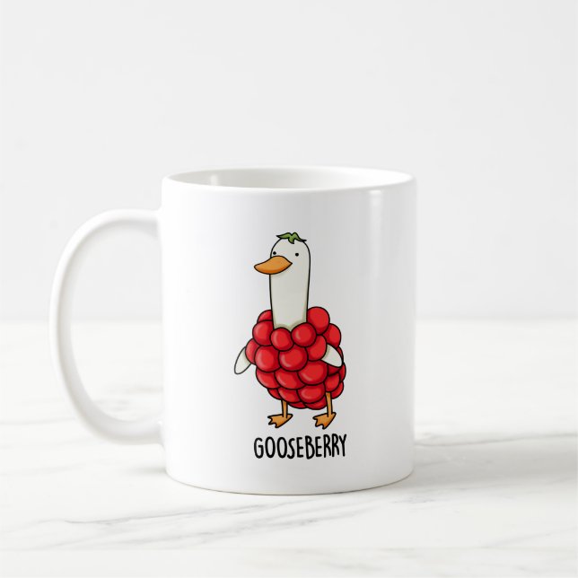 Gooseberry Funny Berry Pun Kaffemugg (Vänster)