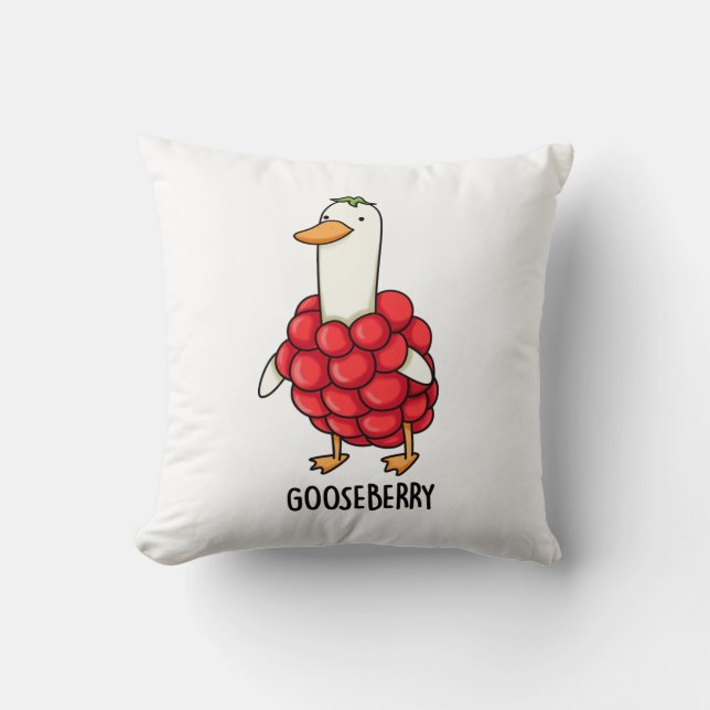 Gooseberry Funny Berry Pun Kudde (Framsida)