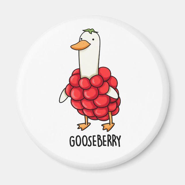 Gooseberry Funny Berry Pun Magnet (Framsidan)
