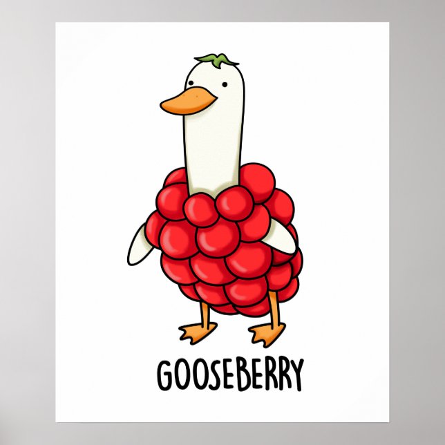 Gooseberry Funny Berry Pun Poster (Framsidan)
