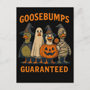 Goosebumps Garteed - Funny Halloween Anka Helg Vykort