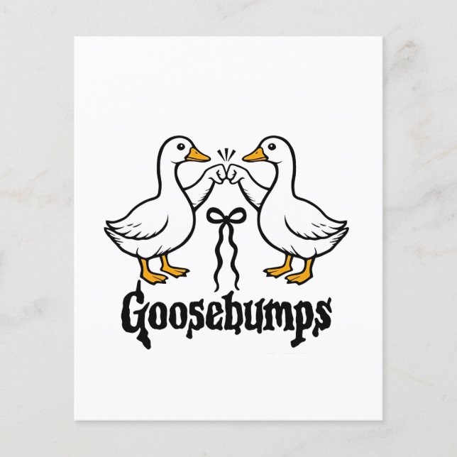 Goosehumle Fånig Goose Funny Best Friends Flygblad (Framsidan)