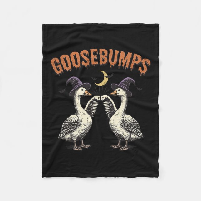 Goosehumle Ley Goose Bumps Puns Halloween Fleecefilt (Framsidan)