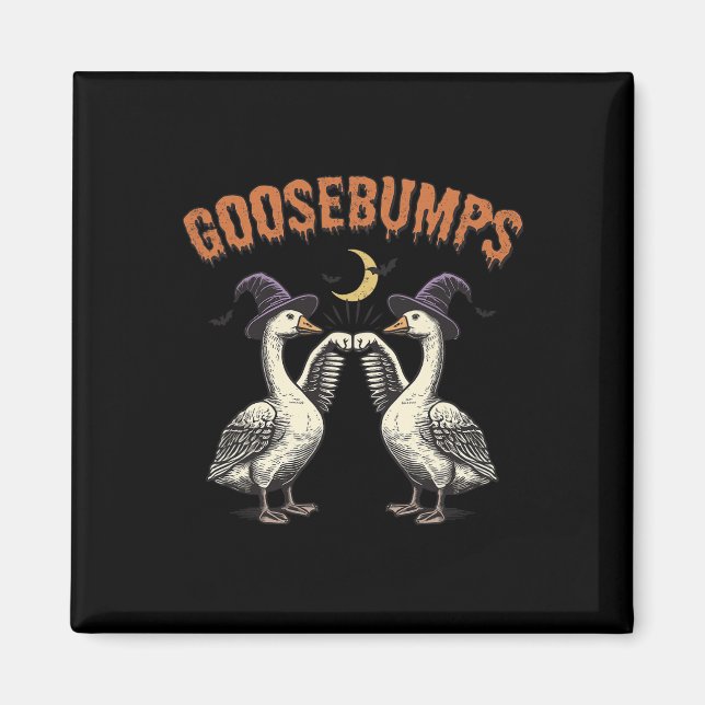 Goosehumle Ley Goose Bumps Puns Halloween Magnet (Framsidan)