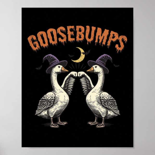 Goosehumle Ley Goose Bumps Puns Halloween Poster (Framsidan)