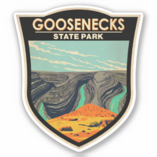 Goosenecks State Park Utah Vintage Klistermärken