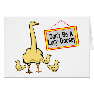 Goosey Lucy Hälsningskort