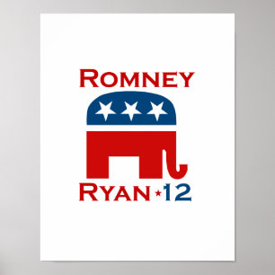 GOP 2012 FÖR ROMNEY RYAN POSTER