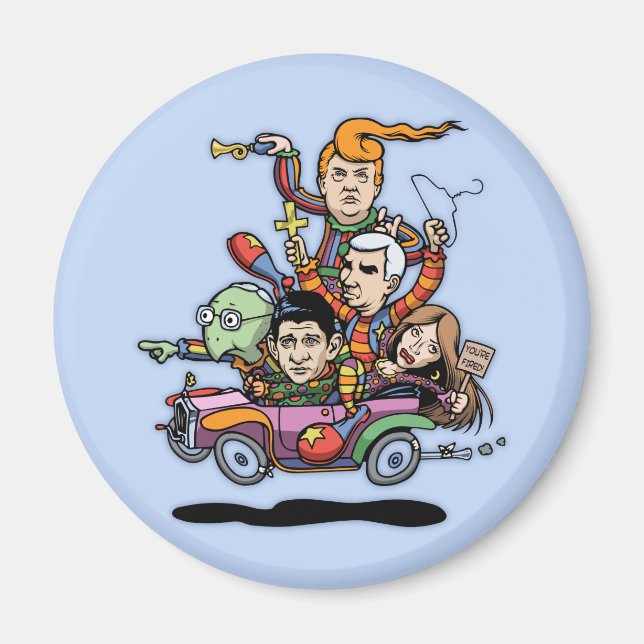 GOP Clown Car 16 Magnet (Framsidan)