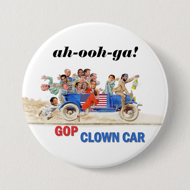 Gop-clownbil Knapp (Framsida)