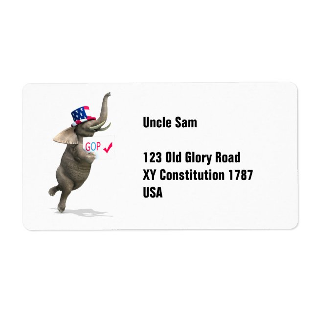 GOP Elephant Fraktsedel (Framsidan)