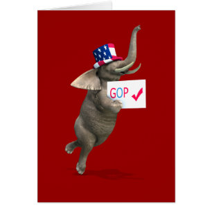 GOP Elephant Hälsningskort