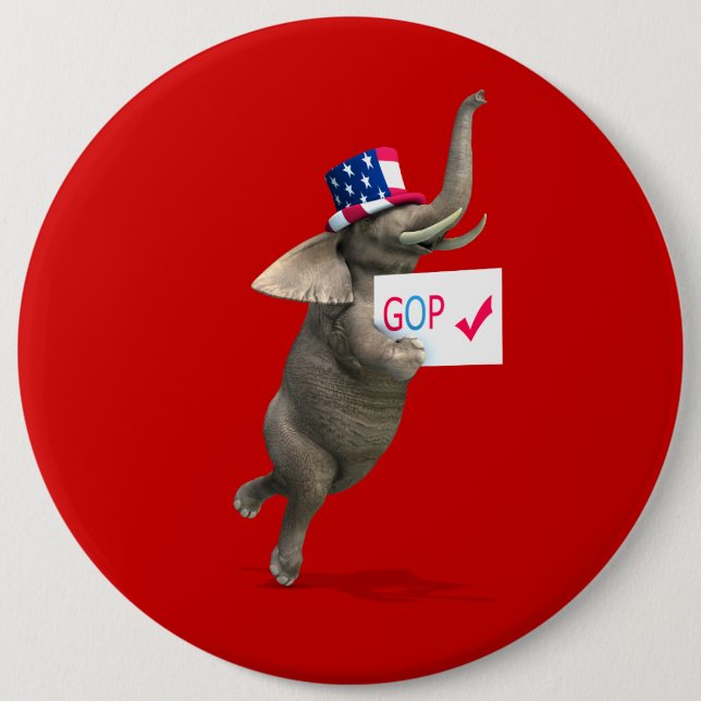 GOP Elephant Knapp (Framsida)
