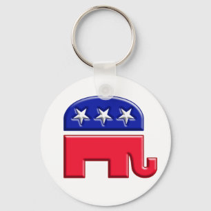 GOP Elephant Logotyp Nyckelring