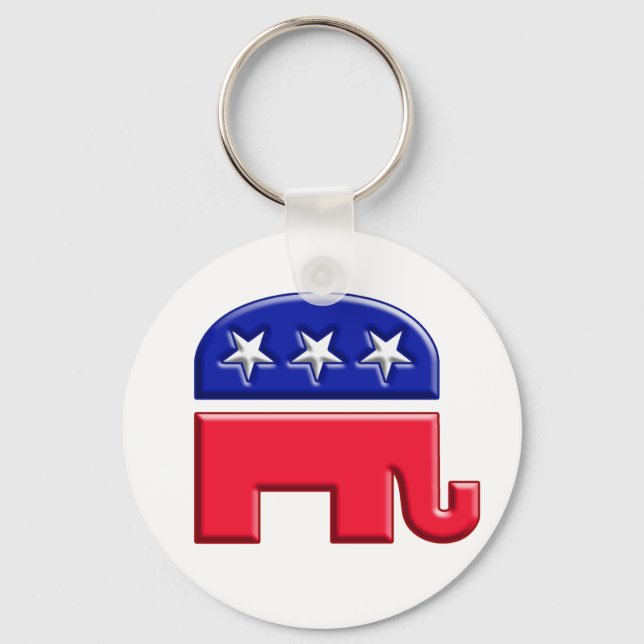 GOP Elephant Logotyp Nyckelring (Framsida)
