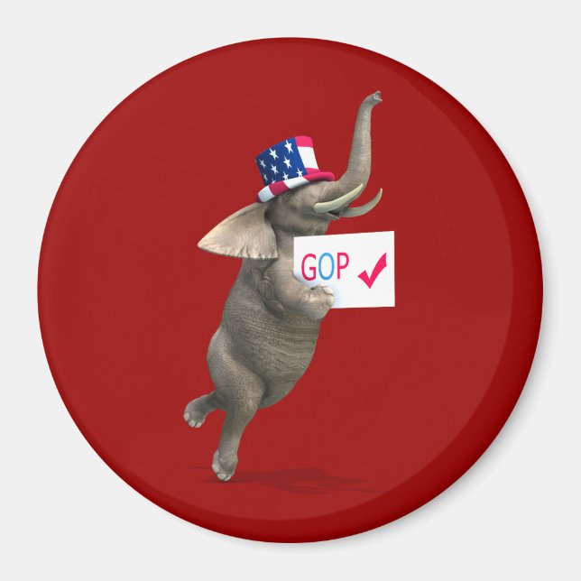 GOP Elephant Magnet (Framsidan)