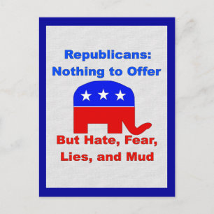 GOP Fearmongers Vykort