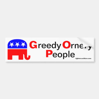 GOP: Girigt Ornery folk Bildekal