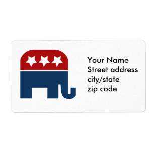 GOP-Logotyp av elefant, republikansk konstruktion Fraktsedel